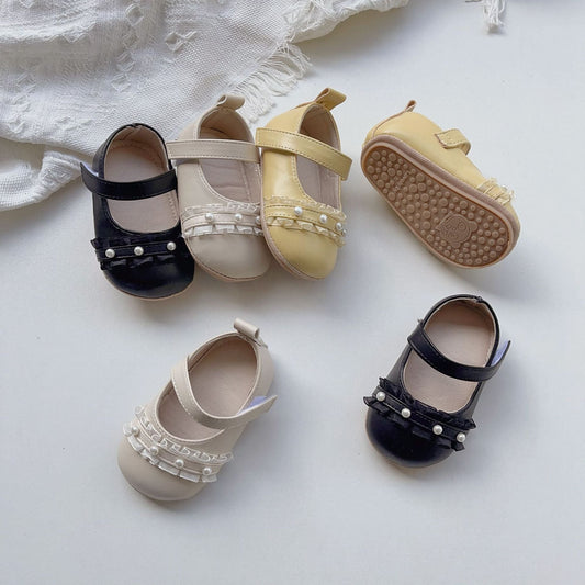 Arrival Baby Girl Beaded Toddler Soft-Sole Anti-Slip Walking Shoes